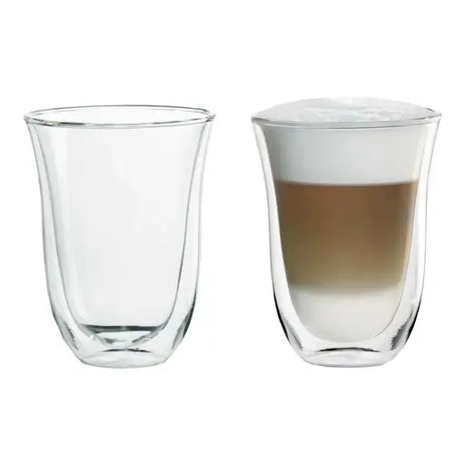 De'Longhi 2 Double Walled Latte Glasses - BrewMaster's Elite