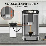 Litake Fully Automatic Espresso Machine 20 Bar, 1350W Espresso and Cappuccino Machine with Automatic Milk Frother, Gift for Coffee Lover - BrewMaster's Elite