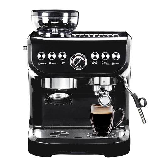 MIROX Espresso Machine 15 Bar, Coffee Maker With Milk Frother Steam Wand, Built-In Bean Grinder, Combo Cappuccino Machine with 70oz Removable Water Tank (ABS high-strength plastic shell) - BrewMaster's Elite