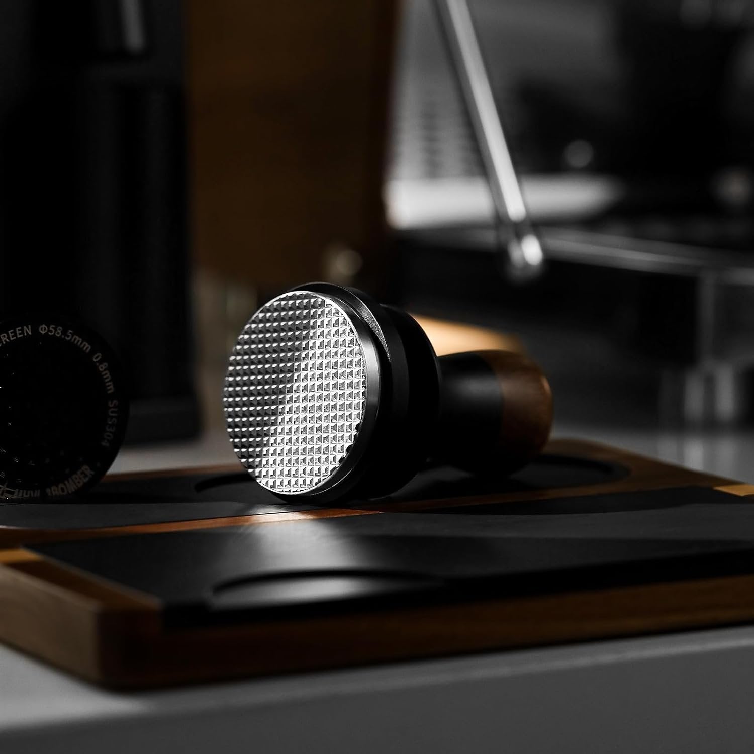 Calibrated Espresso Tamper 30lbs with Sound Feedback Espresso Tamper Set Comes with Three Additional Bases and A Replacement 20lbs Spring T6175T-OS - BrewMaster's Elite