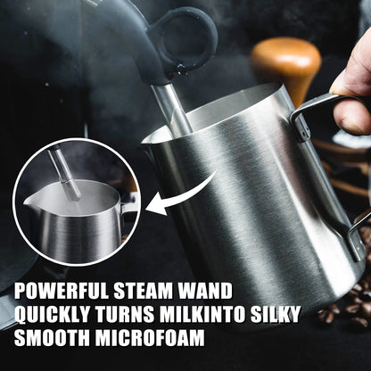MIROX Espresso Machine 15 Bar, Coffee Maker With Milk Frother Steam Wand, Built-In Bean Grinder, Combo Cappuccino Machine with 70oz Removable Water Tank (ABS high-strength plastic shell) - BrewMaster's Elite