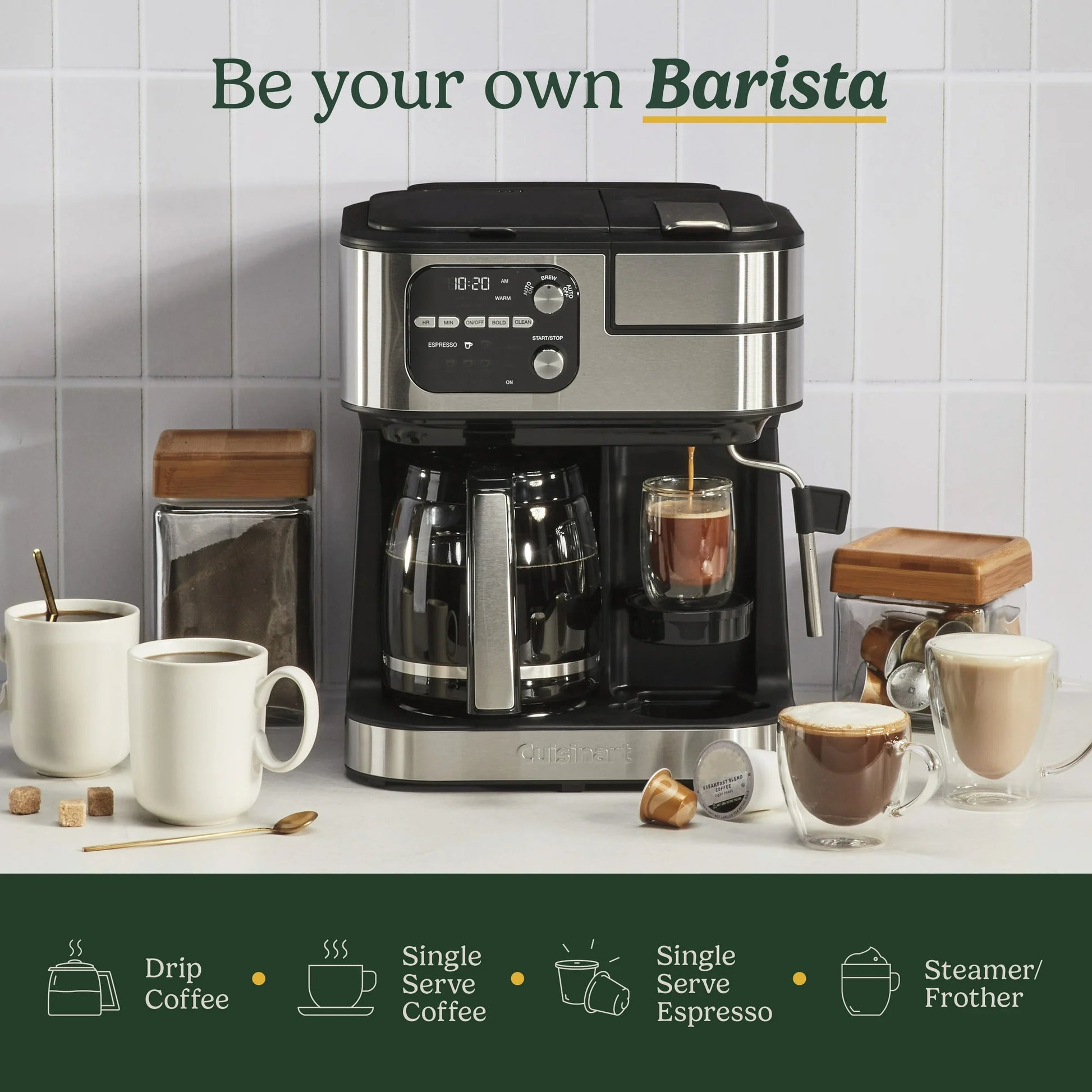 Cuisinart Coffee Center Barista Bar 4-in-1 Coffee Maker, New, SS-4N1 - BrewMaster's Elite