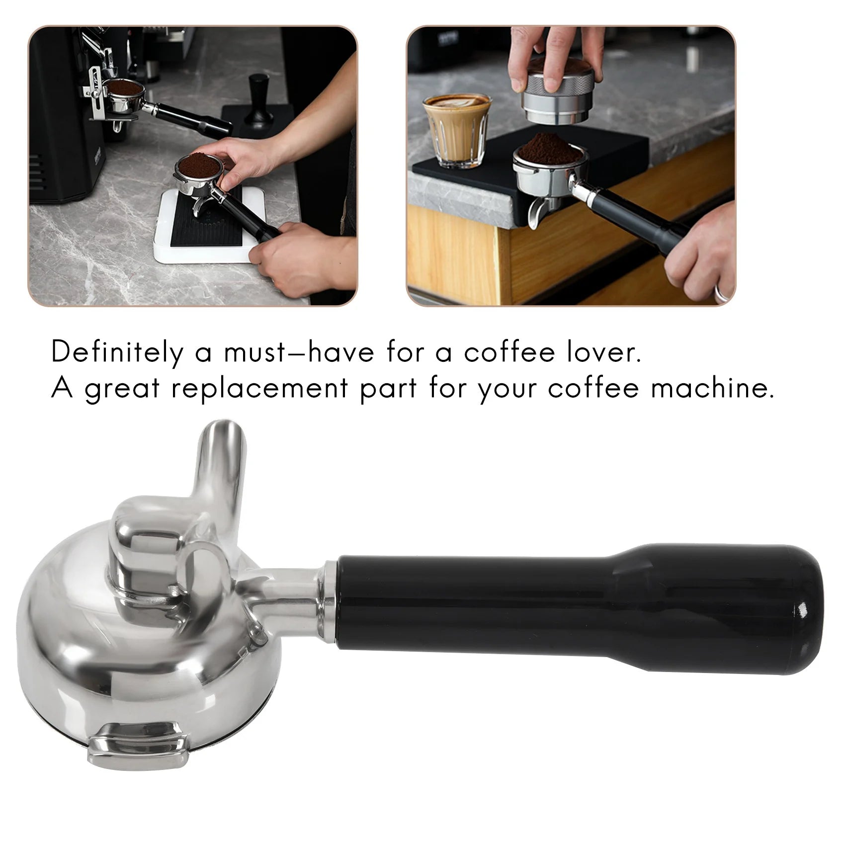 58MM Stainless Steel Coffee Machine Bottomless Filter Holder Portafilter for / Expobar Double Mouth/ E61/ FAEMA - BrewMaster's Elite