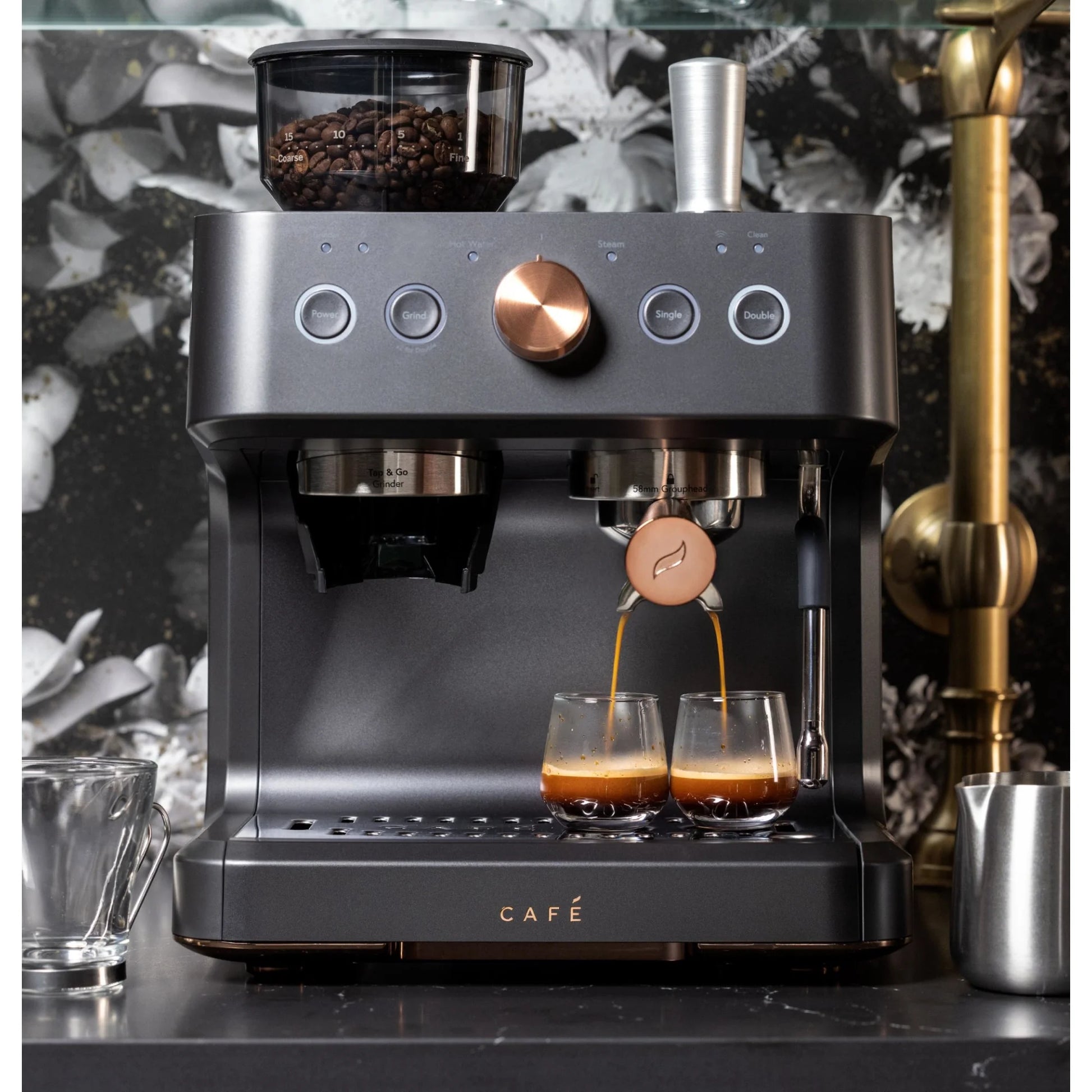Cafe Automatic Espresso Machine, 15 Bars, Black Espresso Machines - BrewMaster's Elite