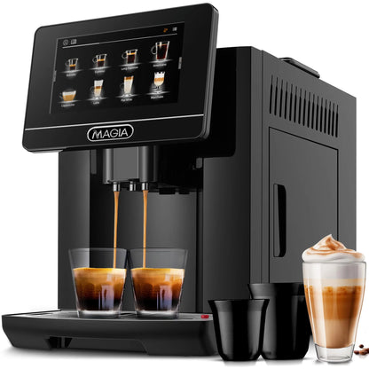 Zulay Kitchen Magia Super Automatic Coffee Espresso Machine Espresso Coffee Maker 1800ml by Zulay Kitchen - Midnight Black - BrewMaster's Elite