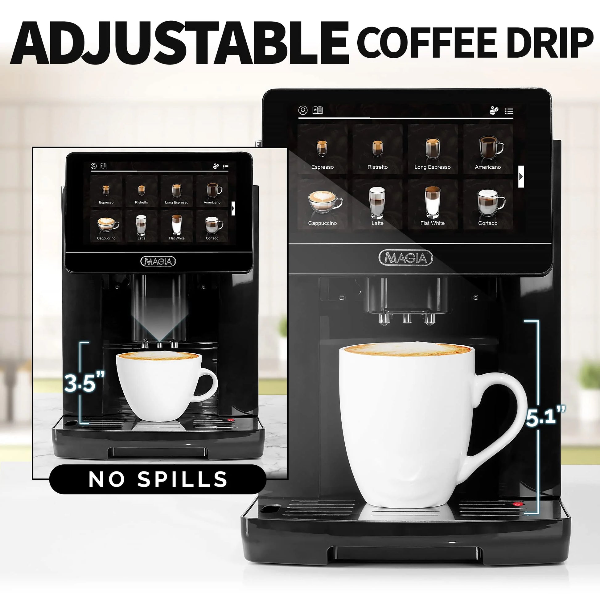 Zulay Kitchen Magia Super Automatic Coffee Espresso Machine Espresso Coffee Maker 1800ml by Zulay Kitchen - Midnight Black - BrewMaster's Elite