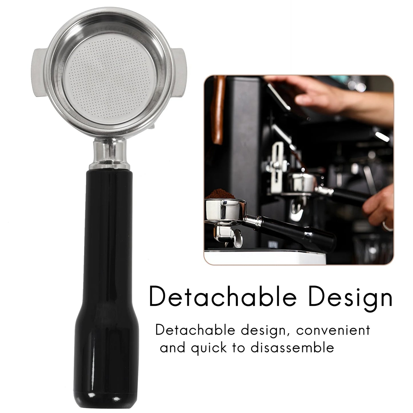 58MM Stainless Steel Coffee Machine Bottomless Filter Holder Portafilter for / Expobar Double Mouth/ E61/ FAEMA - BrewMaster's Elite