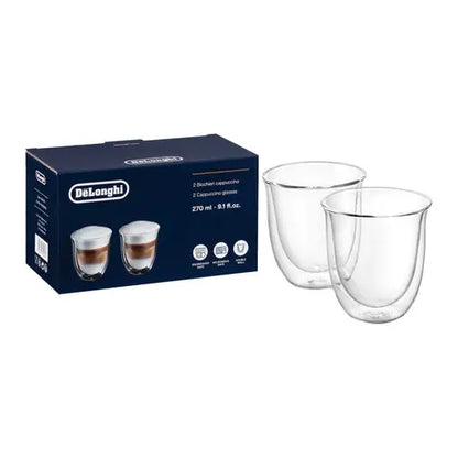 De'Longhi 2 Double Walled Cappuccino Glasses